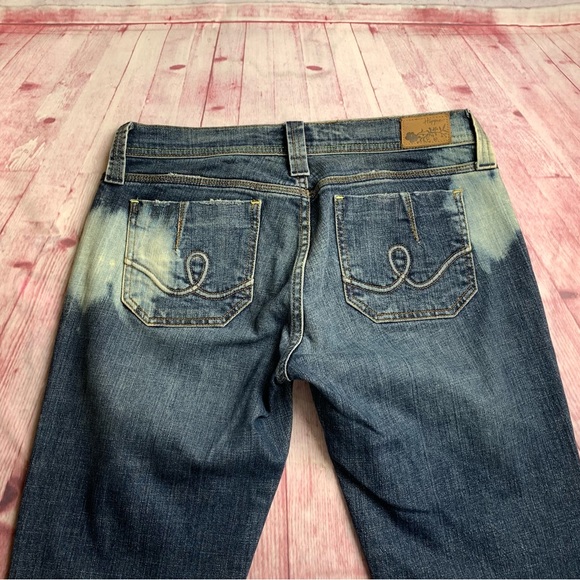💵Hippie Denim Bleach Accented Bootcut Jean Size 7 - Picture 4 of 12